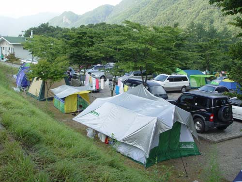 치악산의 금대 자동차 야영장입니다. 